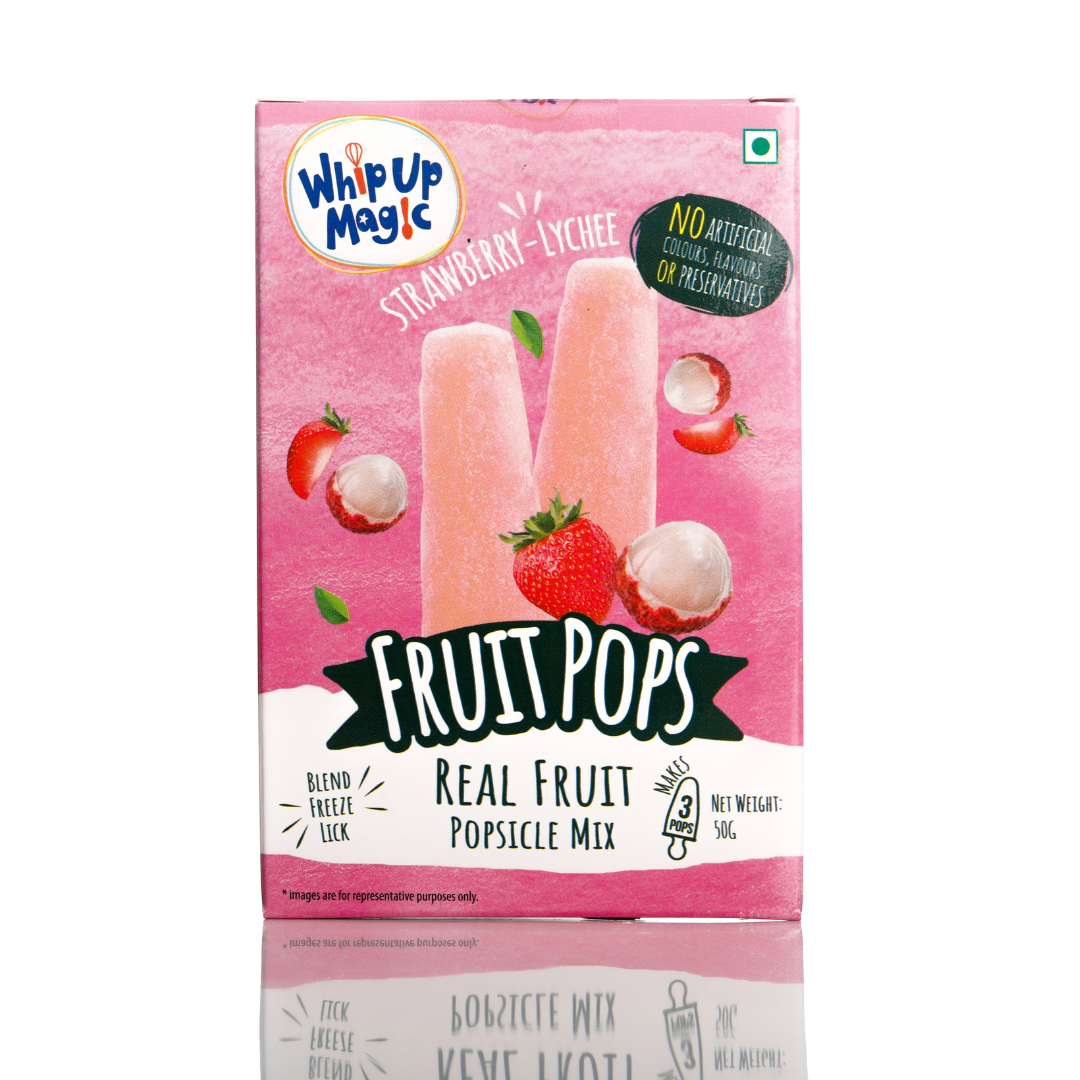Fruit Pops - Strawberry Lychee - Makes 3 pops (Limited Edition) WhipUpMagic