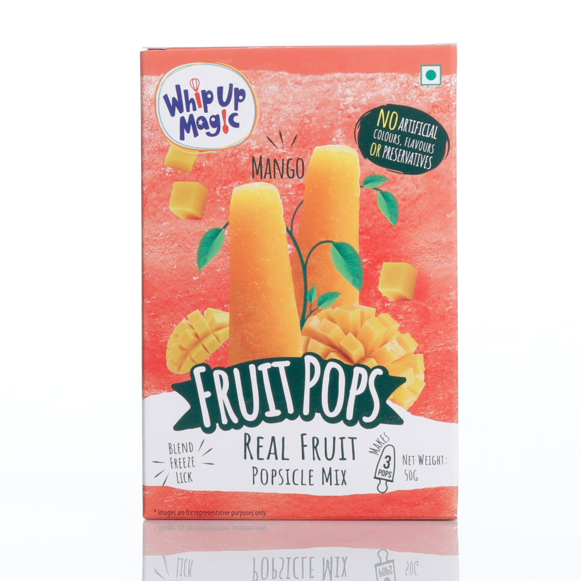 Fruit Pops Singles - Mango - Makes 3 Pops whipupmagic