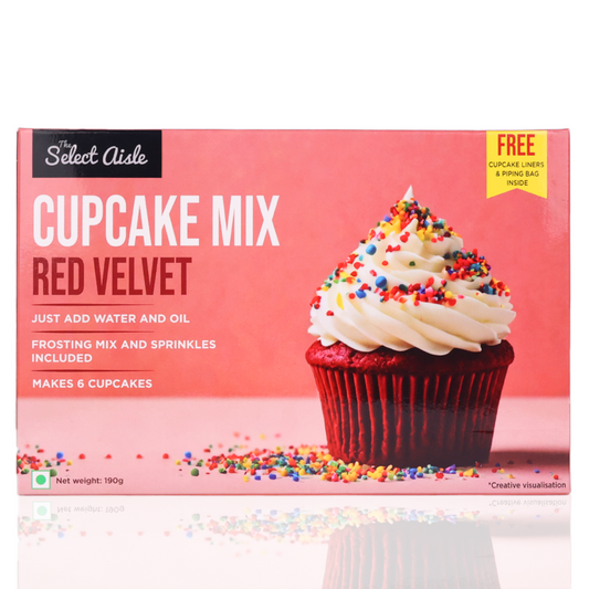 Eggless Red Velvet Cupcake Kit -190g WhipUpMagic