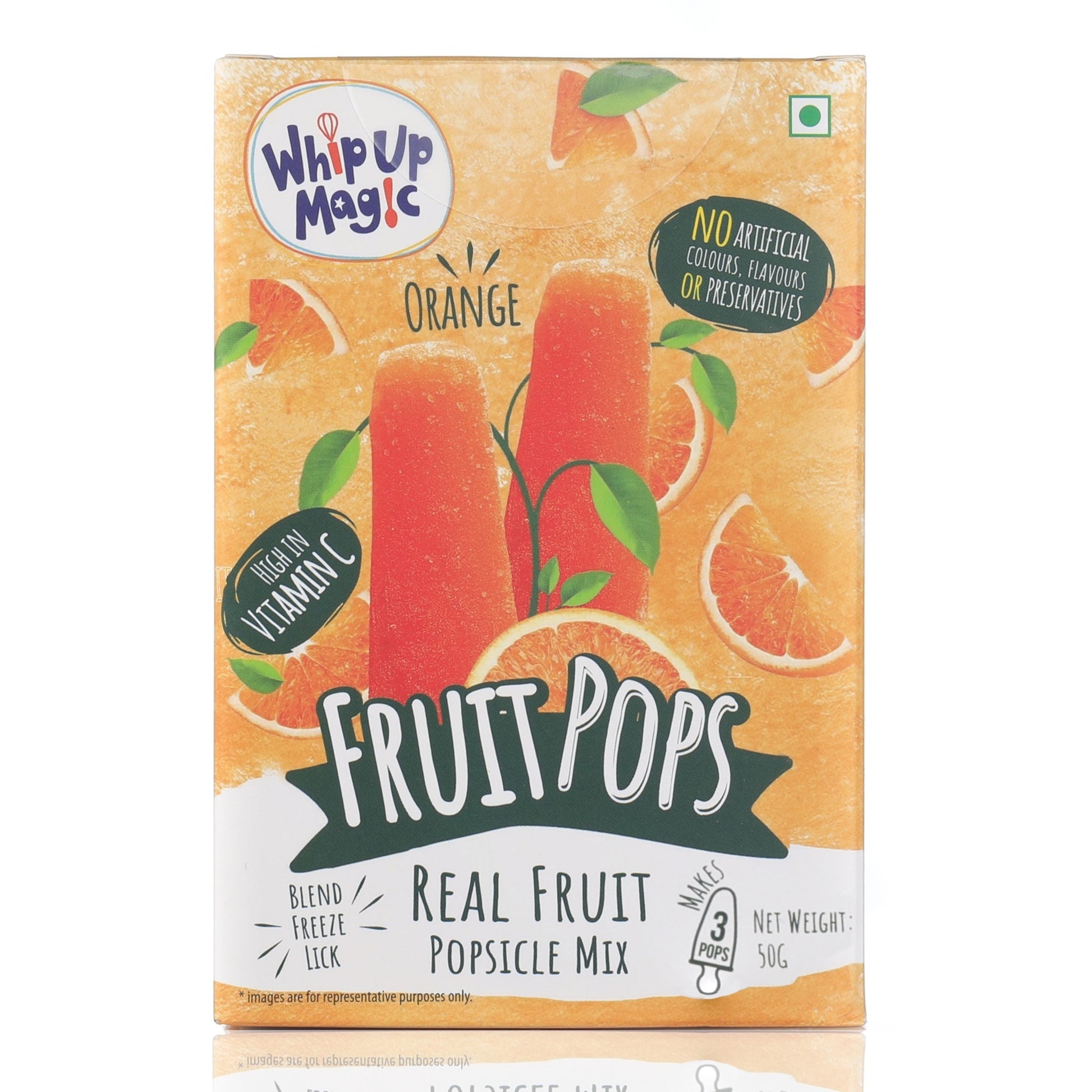Fruit Pops Singles - Orange - Makes 3 Pops whipupmagic