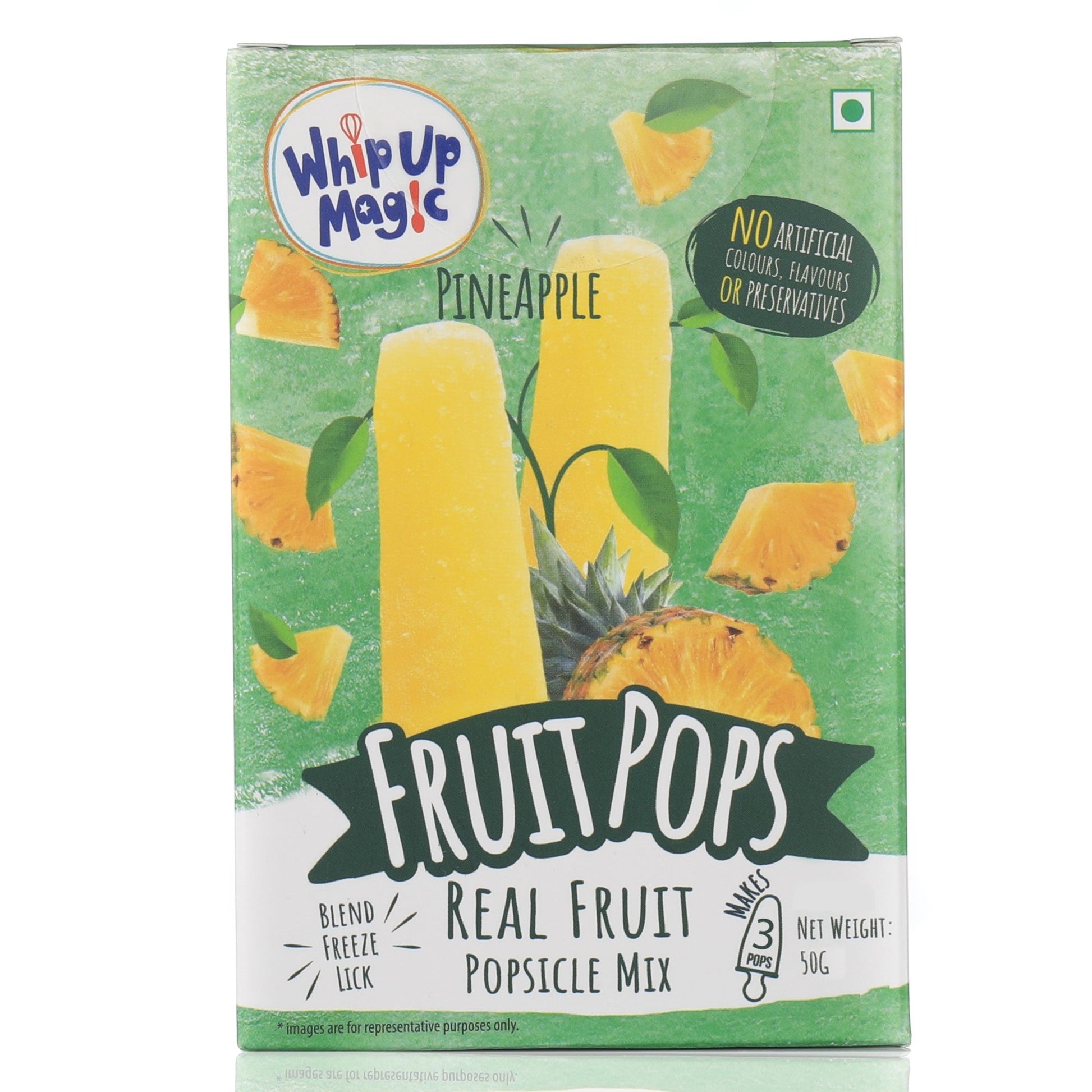 Fruit Pops Singles - Pineapple - Makes 3 Pops whipupmagic