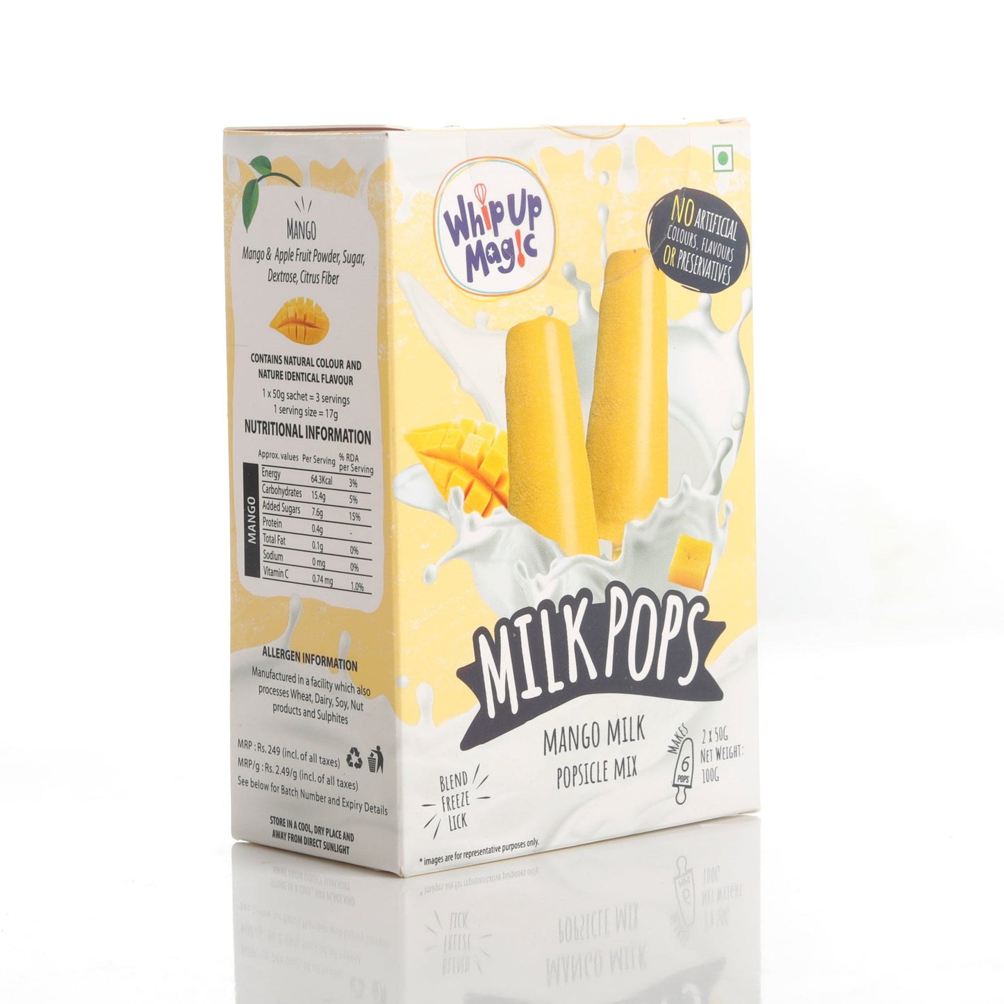Milk Pops - Mango - Makes 6 Pops whipupmagic