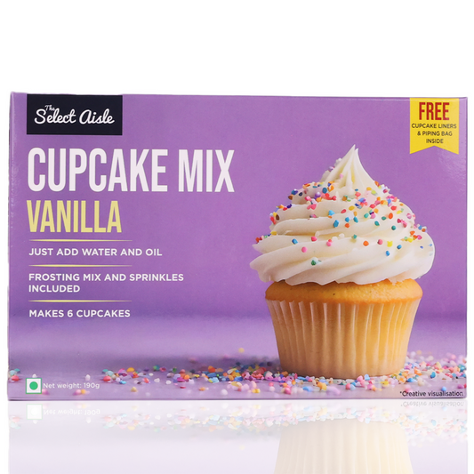 Eggless Vanilla Cupcake Kit - 190g WhipUpMagic