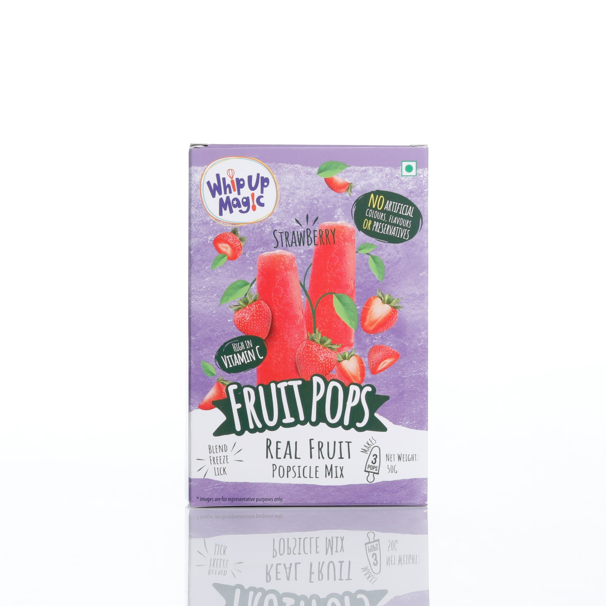Fruit Pops Minis - Strawberry - Makes 6 Pops whipupmagic